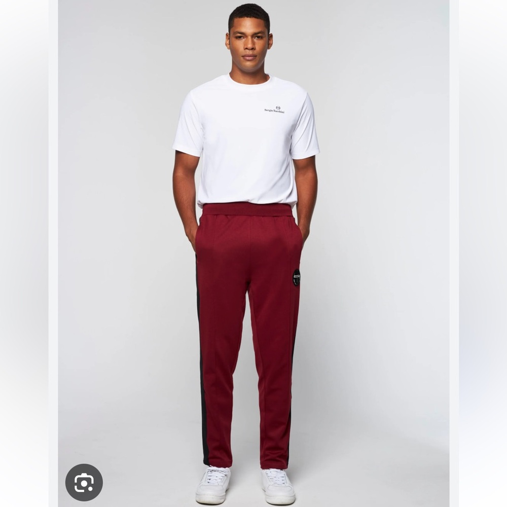 NWT Sergio Tacchini Monte Joggers Men's Burgundy Track Pants